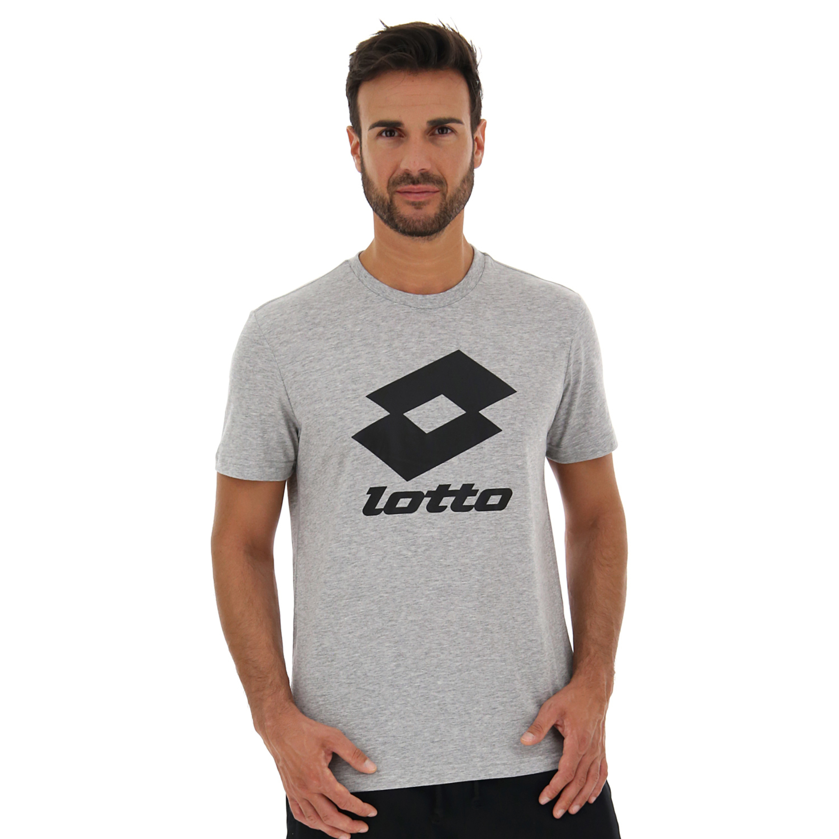 Camiseta De Manga Corta Lotto  Smart Ii Tee Mel Js - Gris  MKP