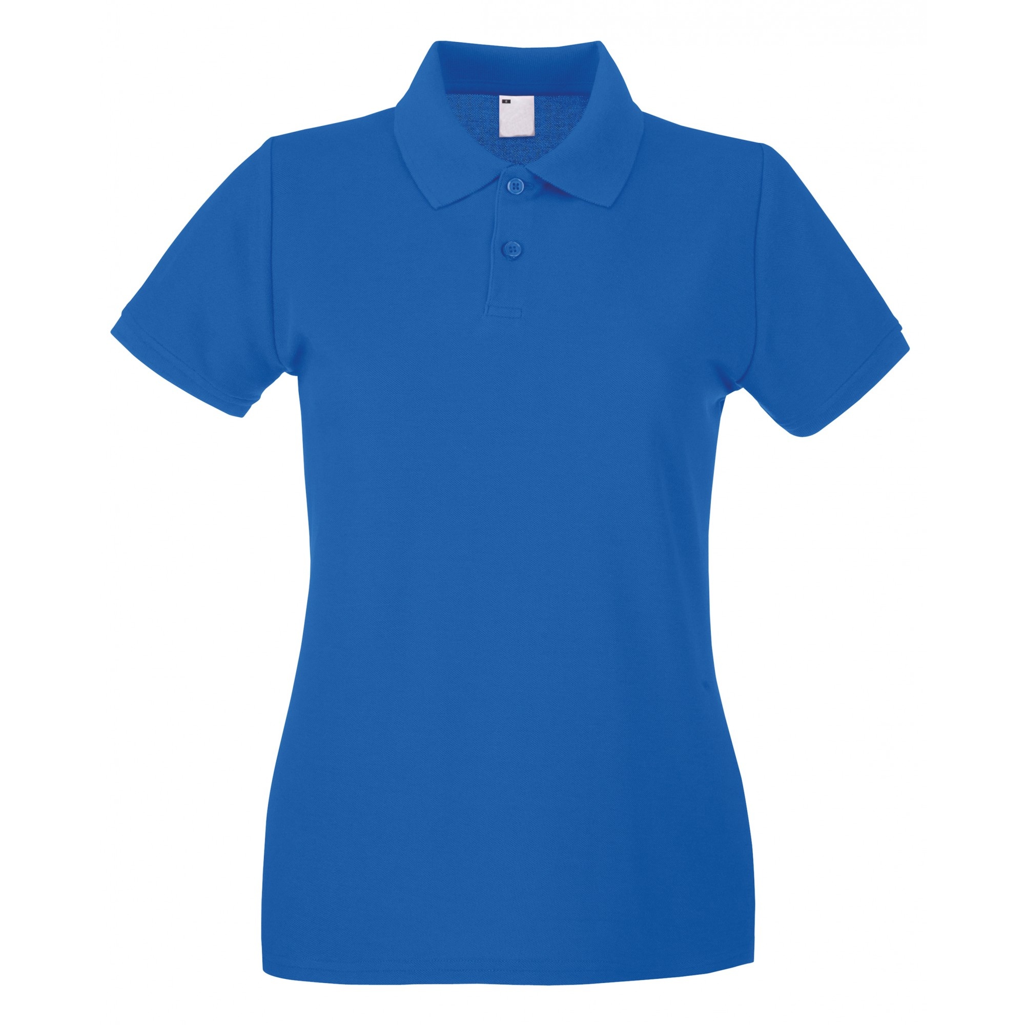 /ladies Fitted Short Sleeve Casual Polo Shirt Universal Textiles - azul - 