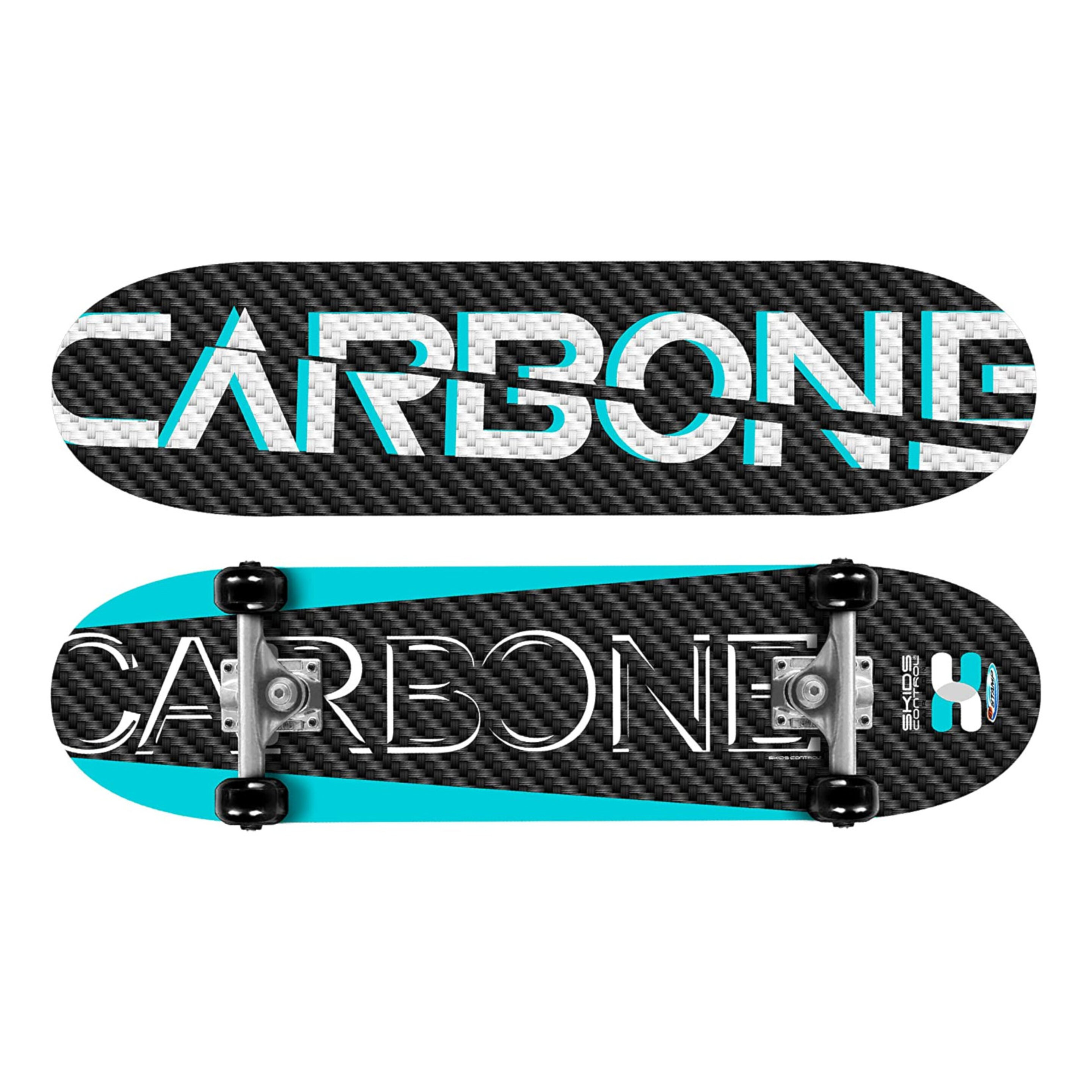 Skateboard Criança 31x8"  Skids Control Carbone - negro - 