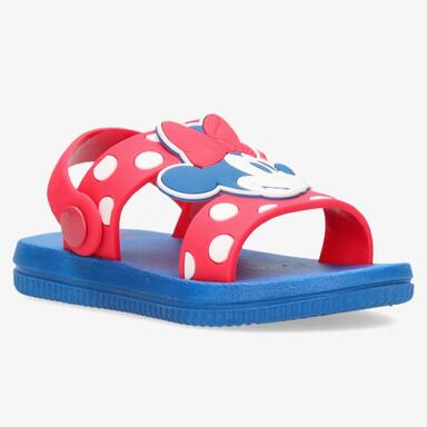 Minnie Mouse-Chanclas Para Niños Minnie Mouse Rojo Blanco Gris 27