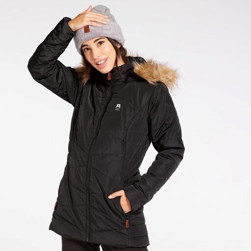 Chaqueta Monta a Boriken Negro Chaqueta Acolchada Mujer Sprinter