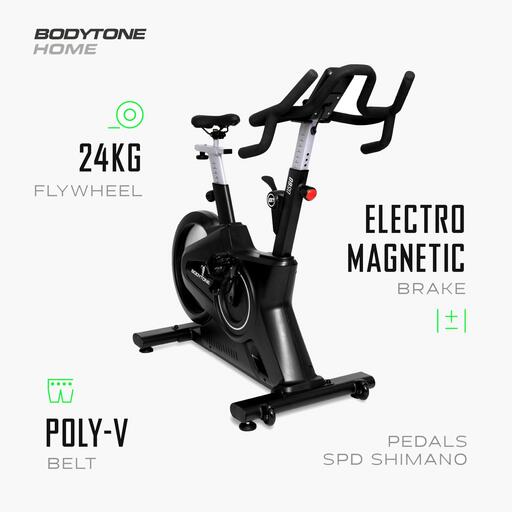 Bicicleta Est tica Bodytone DS60 Preto Eletromagn tica Sport