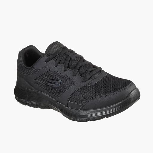 Skechers flex sole hombre negro discount