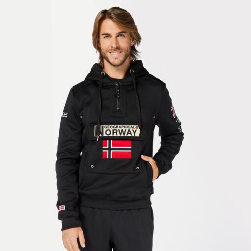 Geographical Norway Gymclass - Blanco - Sudadera Capucha Hombre