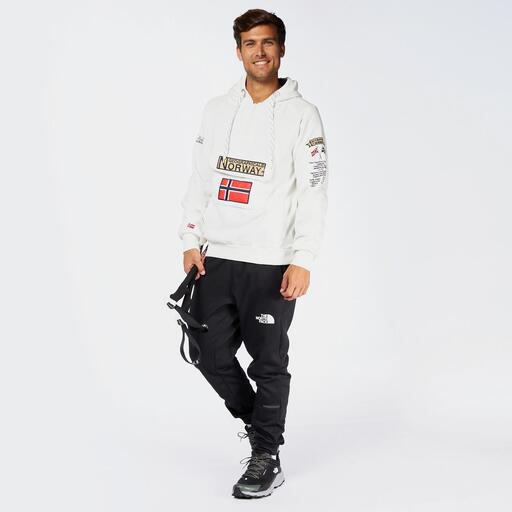 Geographical Norway Gymclass Blanco Sudadera Capucha Hombre