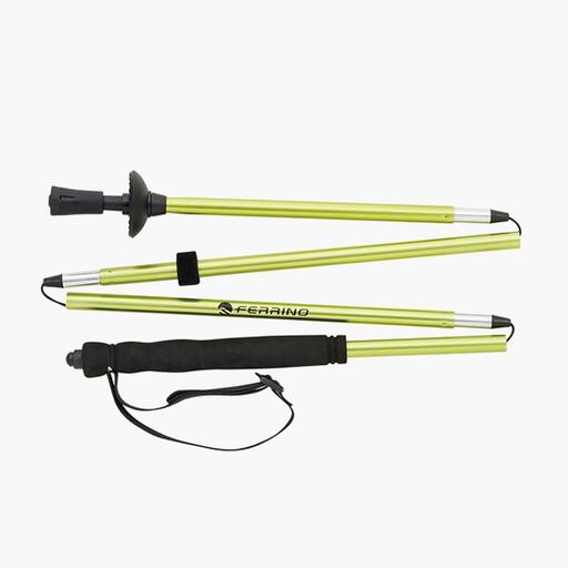 Bastoncini Da Trekking Ferrino Jet Unisex Adulto - Alluminio 7075, 4 Sezioni Pieghevoli, Punta In Tungsteno