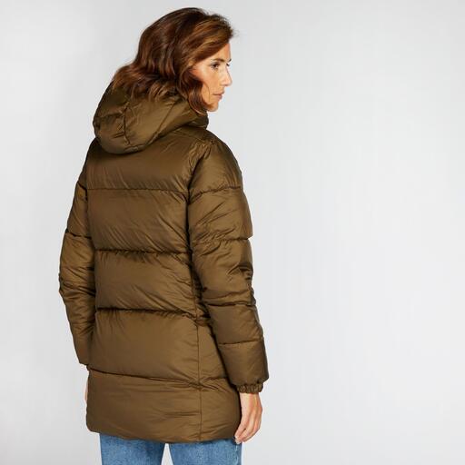 Chaqueta Esprit Acolchado Collarless Mujer Kaki Colombia Con