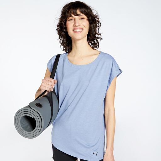 Puma Studio - Azul - Camiseta Yoga Mujer
