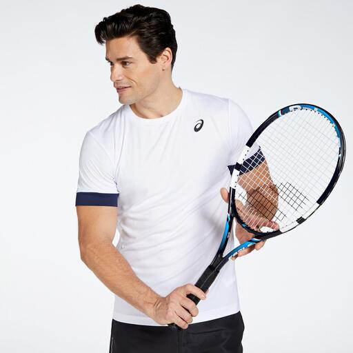 Asics Court - Blanco - Camiseta Tenis Hombre