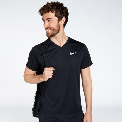 Nike Court Dri FIT - Negro - Camiseta Tenis Hombre