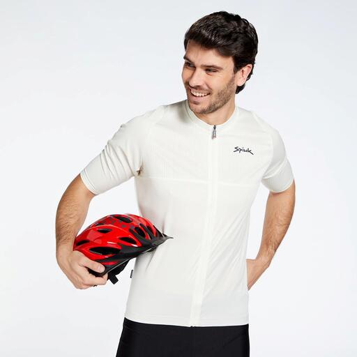 Maillot ciclismo blanco online hombre