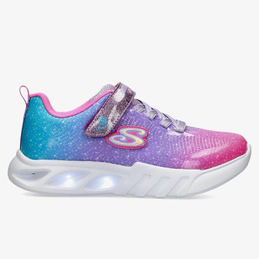 Skechers Flicker Flash Rosa Zapatillas Luces Ni a Sprinter