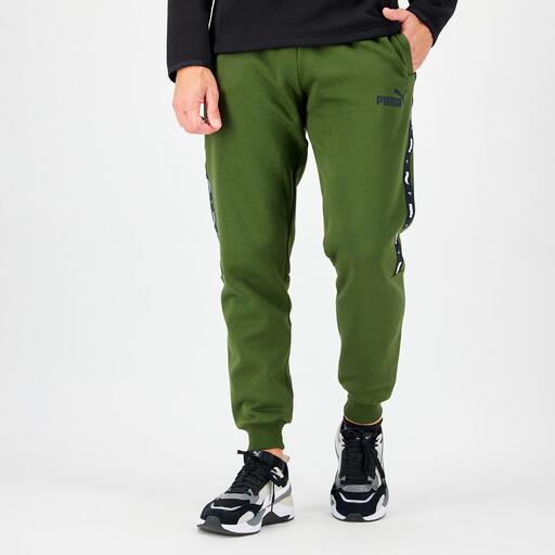 Pantalones de deporte Hombre Essentials+ Tape PUMA Olive Green