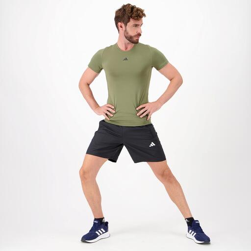 Camiseta Compresión adidas - Kaki - Camiseta Running Hombre