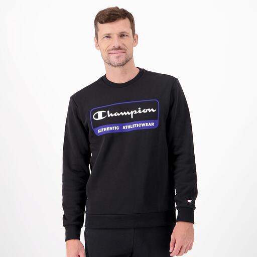 Champion Box Logo Preto Sweat Homem Sport Zone MKP