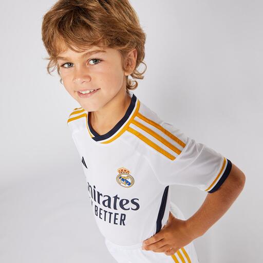 Camiseta R. Madrid 1ª Equip. 23/24 - Blanco - Fútbol Junior