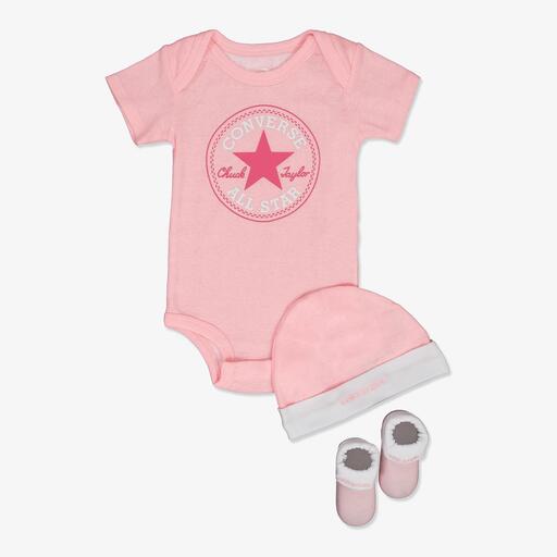 Converse baby shop set rosa