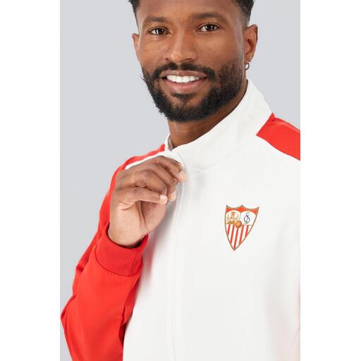 Sudadera Sevilla FC Prematch 23/24 Blanco Fútbol Hombre Sprinter
