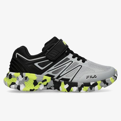 Fila Core Stride Mash Up Gris Zapatillas Velcro Ni o Sprinter