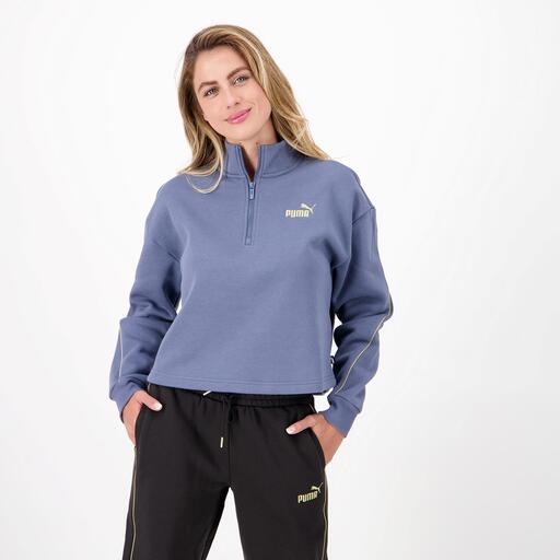 Puma Gold Azul Sudadera Cremallera Mujer Sprinter