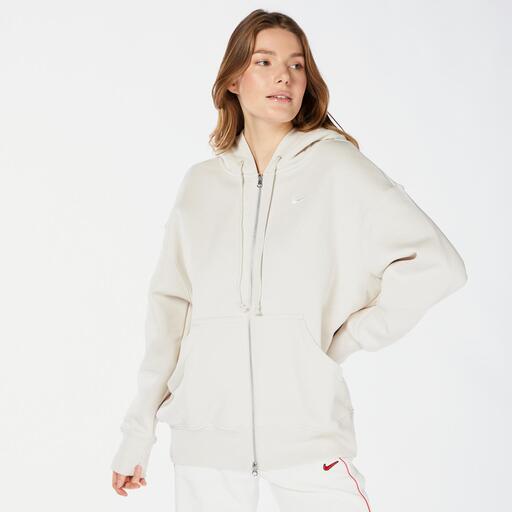 Nike Small Logo Beige Sudadera Cremallera Mujer Sprinter