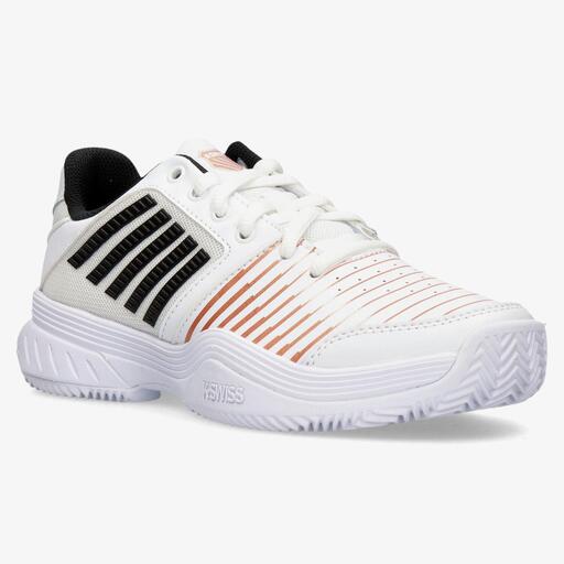 K-Swiss Unisex KS TFW Court Express Sneaker - Omni Aruba Blue/Pink/White