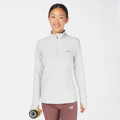 Sudadera New Balance Gris Sudadera Running Mujer Sprinter