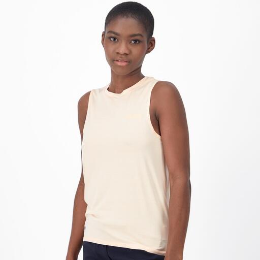 Sin Mangas Camiseta Cuello Alto Marron Mujer Camiseta Sin Manga