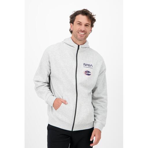 Sudadera NASA Gris Sudadera Cremallera Hombre Sprinter