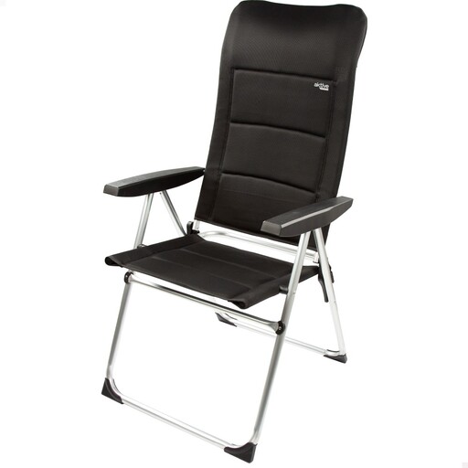 Ubon Silla de camping plegable compacta con respaldo alto, sillas de  mochilero portátiles ligeras con 2 bolsillos laterales negro/gris