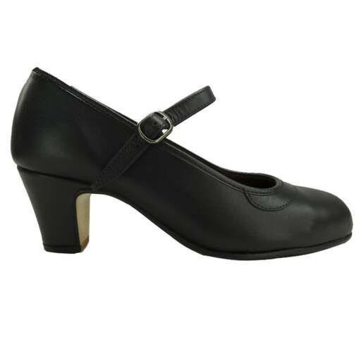 Zapatos Amateur Para Baile Flamenco De Piel Con Correa Y Clavos De