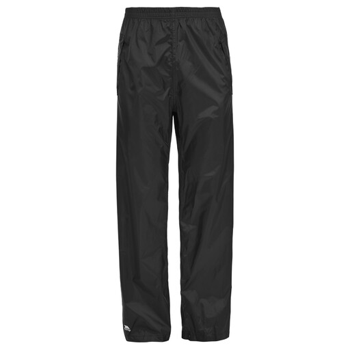 Pantalones Impermeables Empaquetables Modelo Packaway Adultos Unisex Hombre  Mujer Trespass (Negro) - Negro