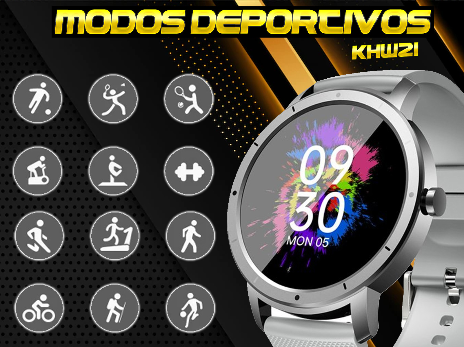 Reloj Deportivo Inteligente Running Pulsómetro Klack - Reloj Deportivo  Inteligente