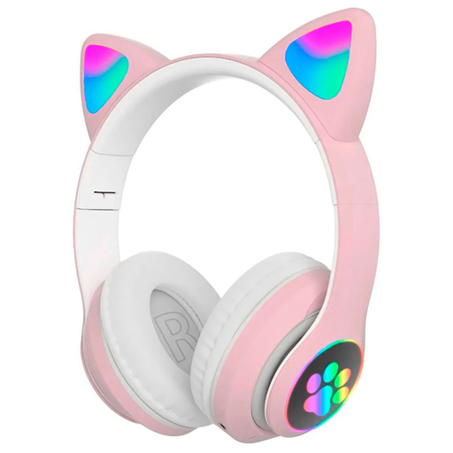 Auriculares Bluetooth 5,0 Klack Con Orejas De Gato - Rosa - Niños  Adolescentes