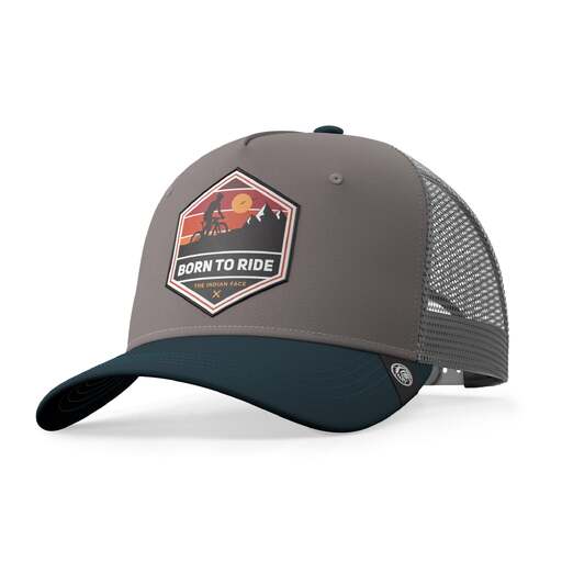 Casquette The Indian Face Born to Ride - gris/bleu - TU