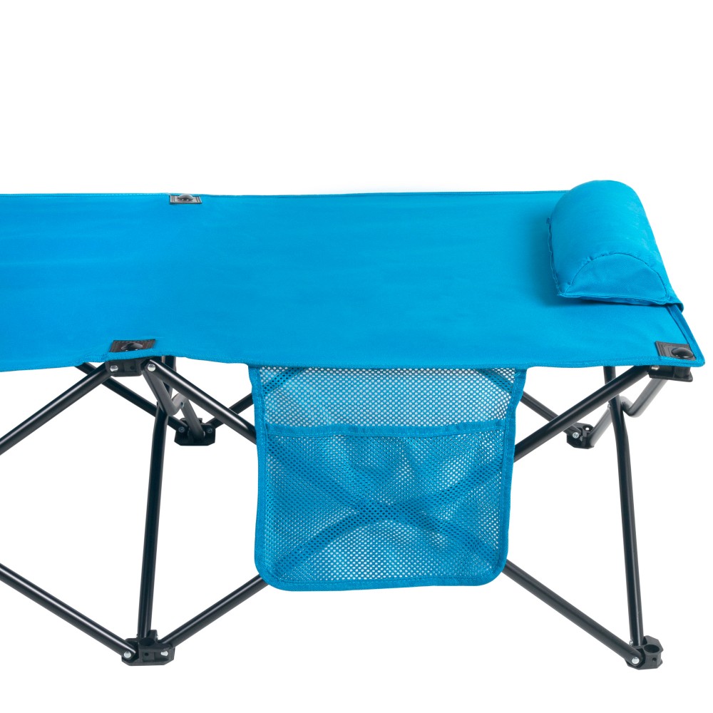 Cama Camping Plegable Azul Marino C/cojín Aktive
