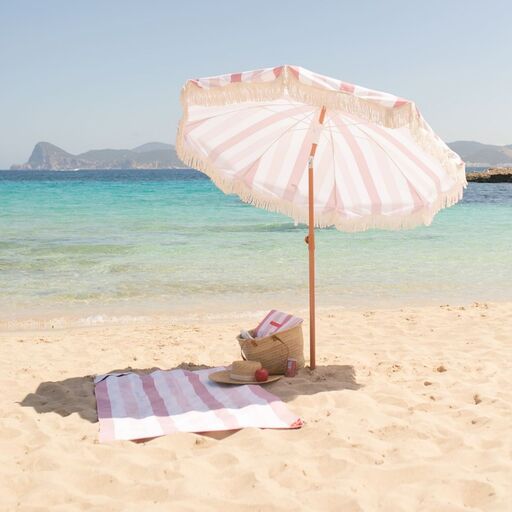 Sombrilla Playa Grande Upf+50 Altura Regulable Flamingueo - Rosa