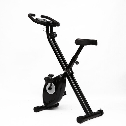 MAIBO - Bicicleta estática plegable 3 en 1, bicicleta estática vertical  plegable portátil con banda de resistencia de brazo y respaldo, resistencia