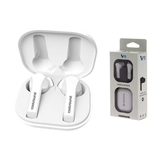 Auriculares Tws Coolsound V11 Branco True Wireless Sound