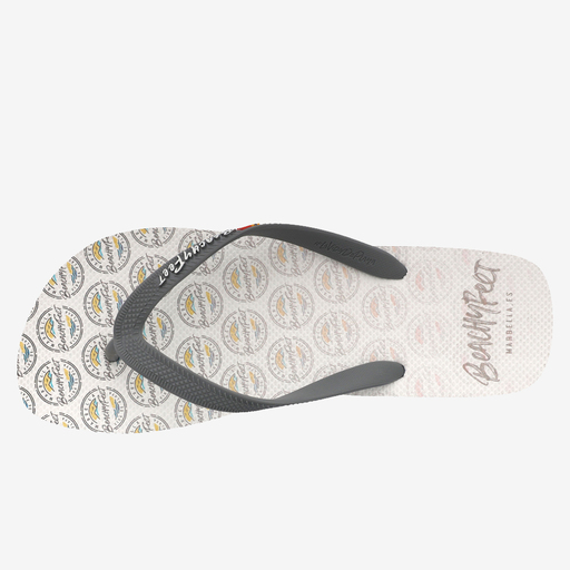 Chanclas Beachyfeet Modelo Aop Gris Chanclas De Playa