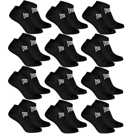 Set 12 pares calcetines deportivos para hombre negro 42