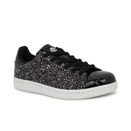 Zapatillas negras con brillo hot sale