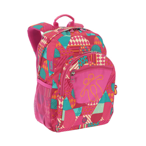 Mochila Escolar Adapt vel A Carro Acuareles Totto Rosa Sport