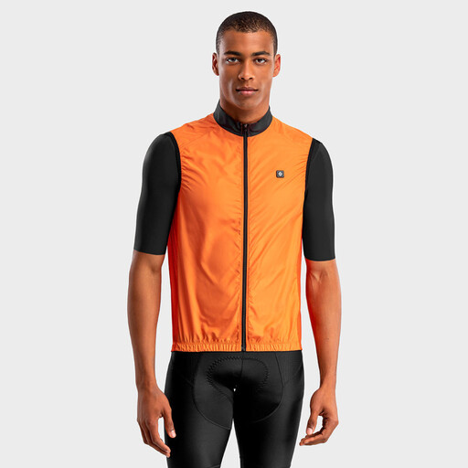 Chaleco Cortavientos Ciclismo Siroko V1 Season Naranja