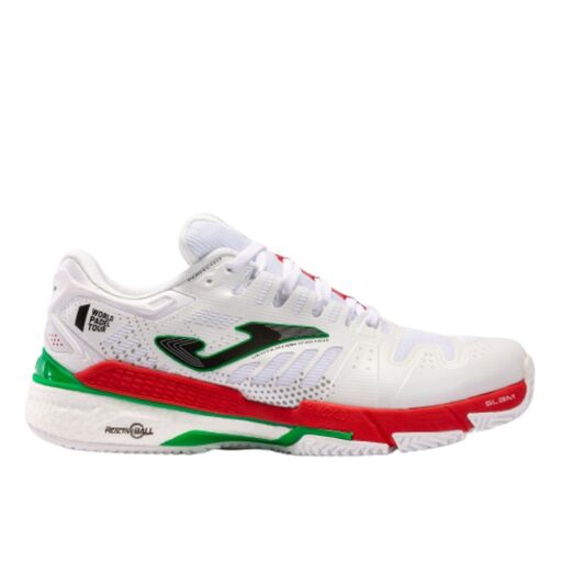 Zapatillas Joma P del Hombre Blanco Rojo Slam 22 Clay