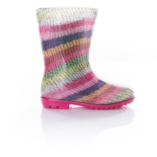 Botas de agua niña SILVER con rayas (28-35)