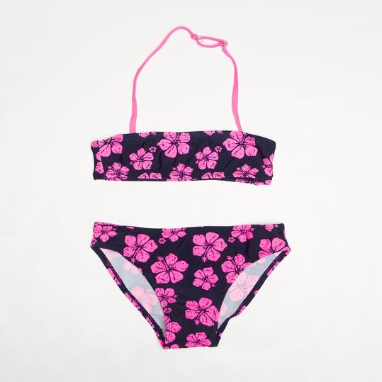 Bikini Bandeau SILVER Flores Niña (2-8)
