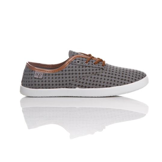 Zapatillas Lona Lunares UP VIC Negro Mujer
