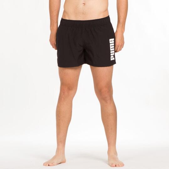 PUMA LOGO Bañador Corto Negro Hombre