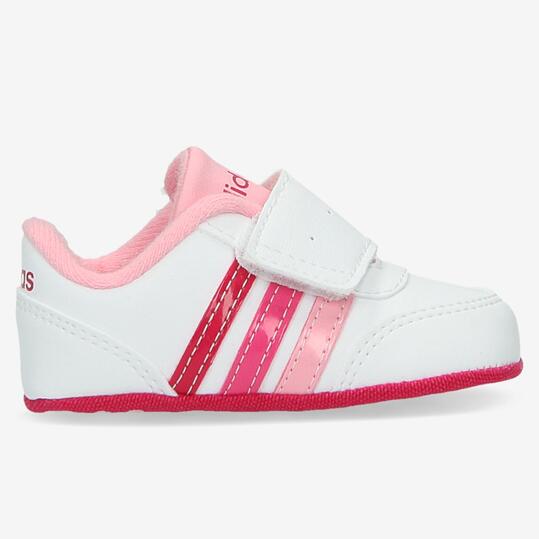 ADIDAS JOG Zapatillas Bebé Blanco Rosa (17m-19m)